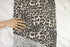 Leopard Print Custard and Dark Gray Knit Jersey Fabric Remnant 2.25 yards